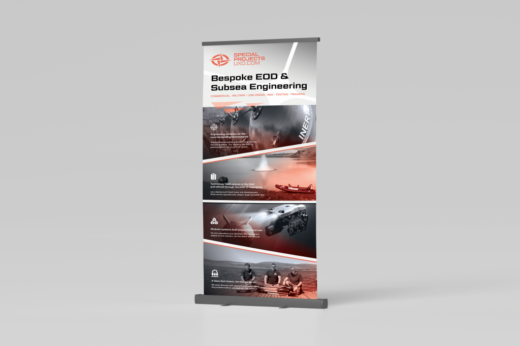 Special Projects roller banner design for subsea and EOD engineering